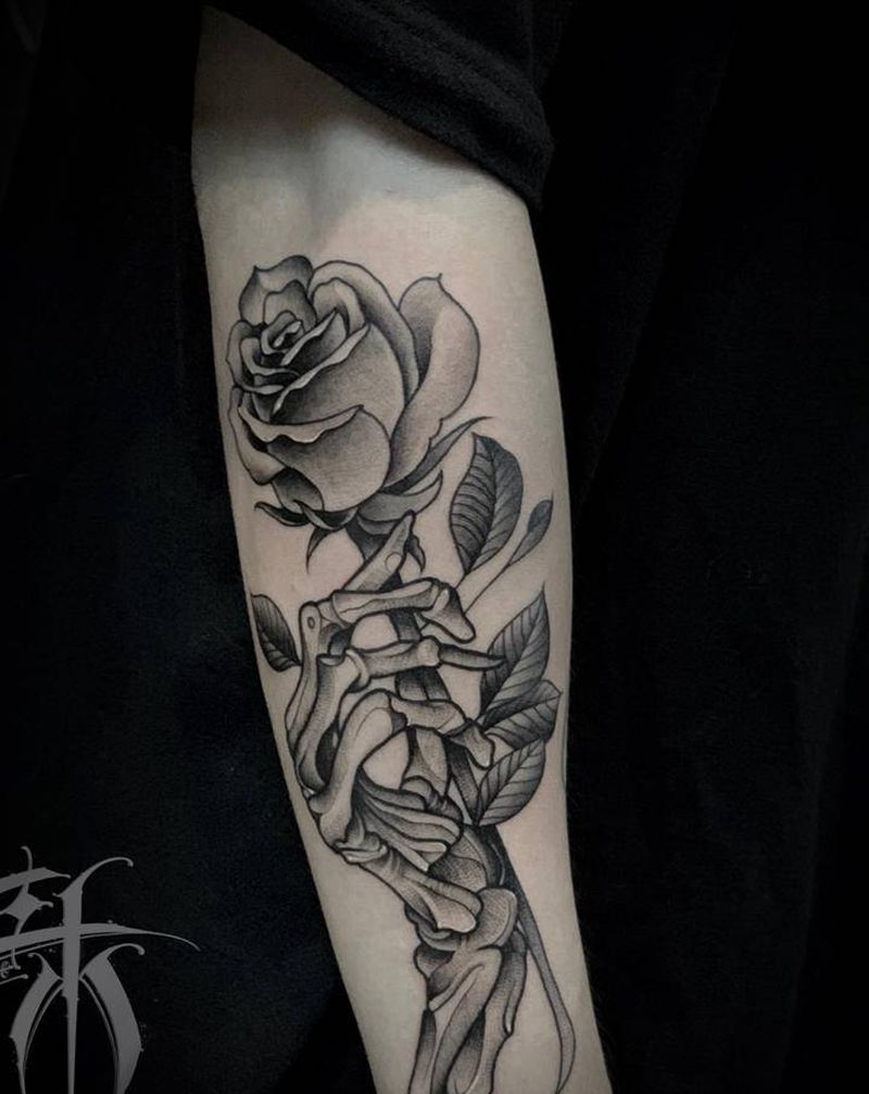 速写school纹身图片_手臂Old School纹身图案