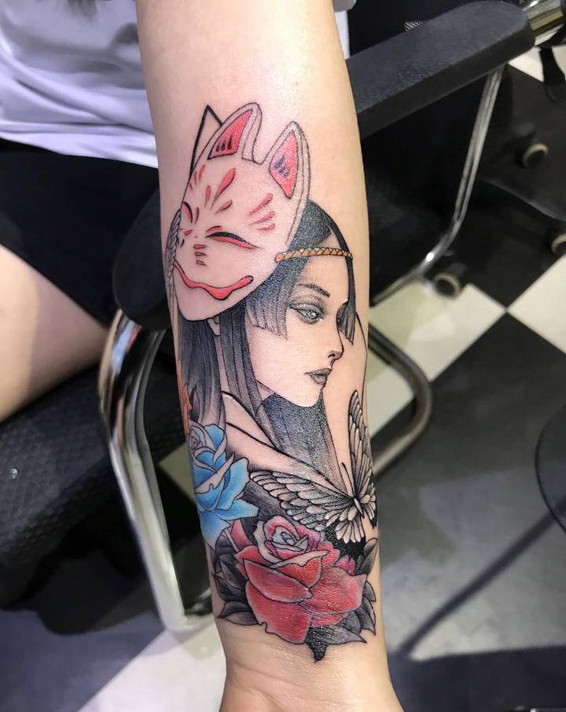 遮盖纹身作品纹身图片_手臂纹身图案