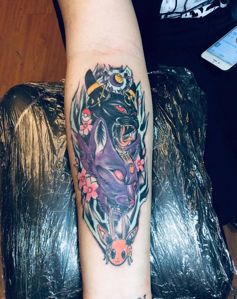 猫神纹身图片_手臂纹身图案