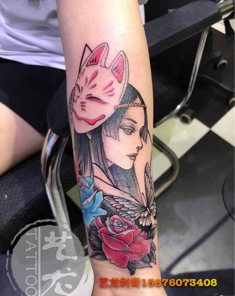 盖旧纹身纹身图片_手臂纹身图案