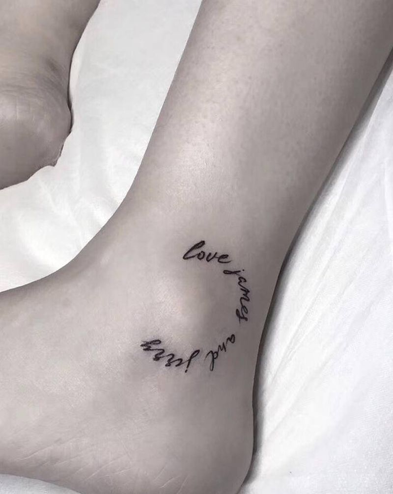 字纹身图片_脚部纹身图案