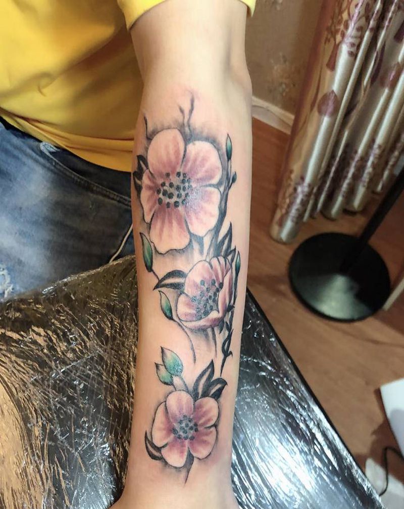 花纹身图片_手臂纹身图案