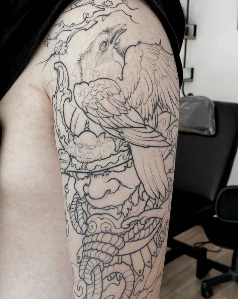 线纹身图片_手臂新传统纹身图案