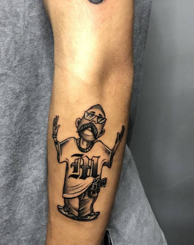 潮老头纹身图片_手臂纹身图案