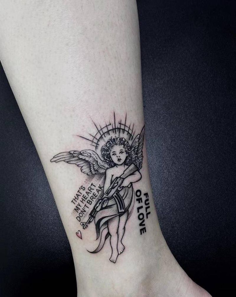 小清新纹身图片_手臂Old School纹身图案