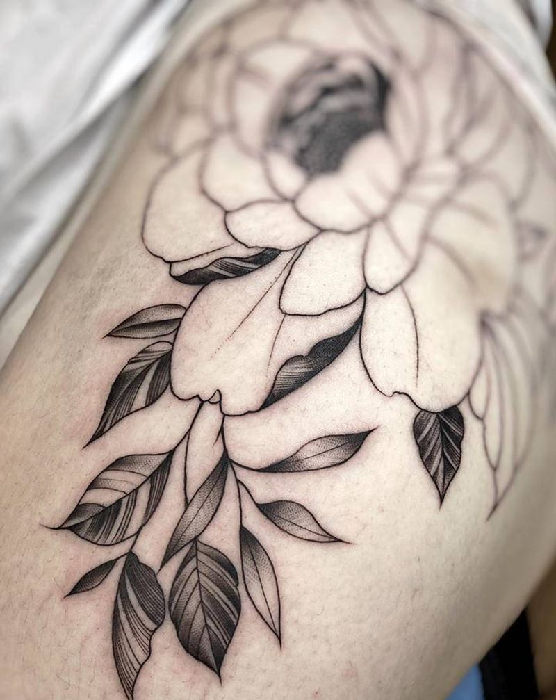 未完纹身图片_臀部点刺纹身图案