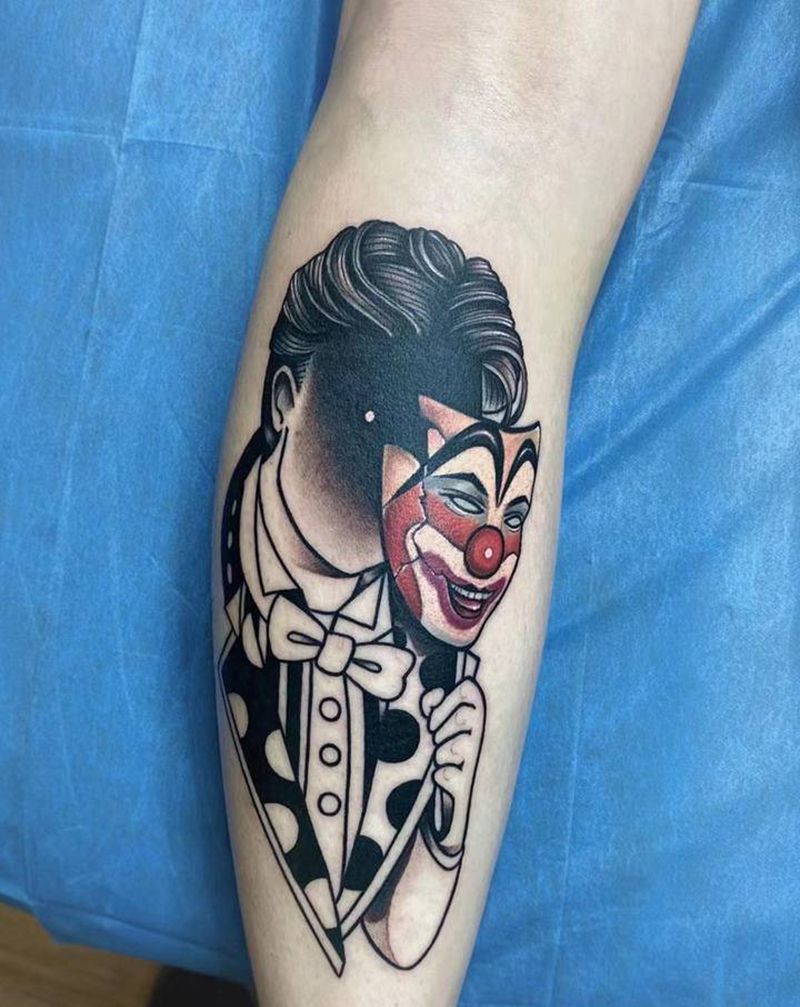 未完纹身图片_腿部Old School纹身图案