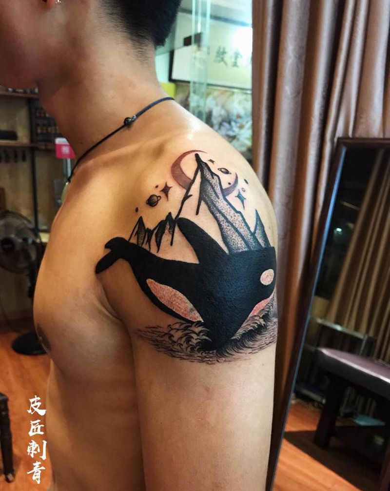 盖图纹身图片_手臂新传统纹身图案