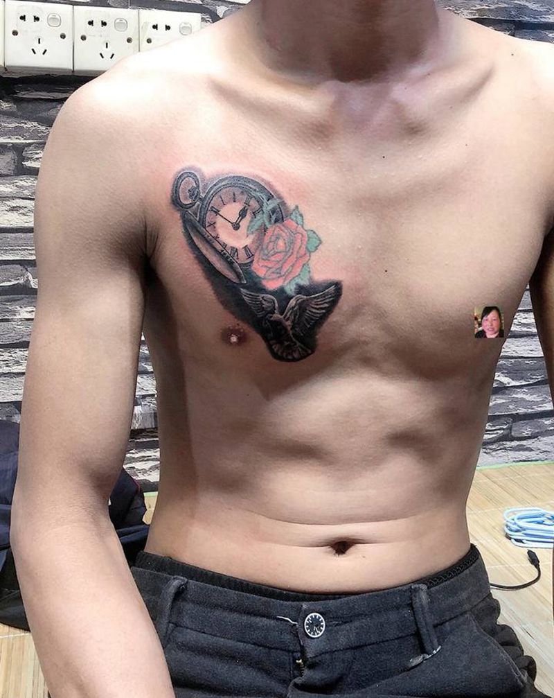 老图添加纹身图片_胸部欧美写实纹身图案