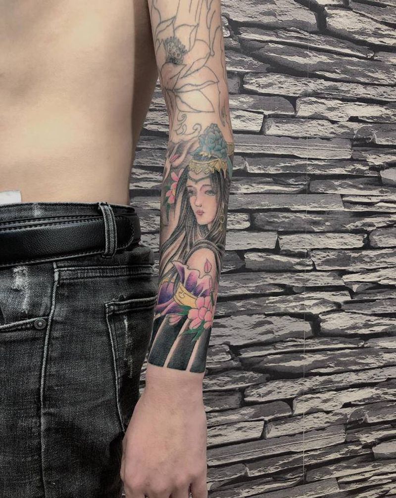 修改上色纹身图片_手臂新传统纹身图案