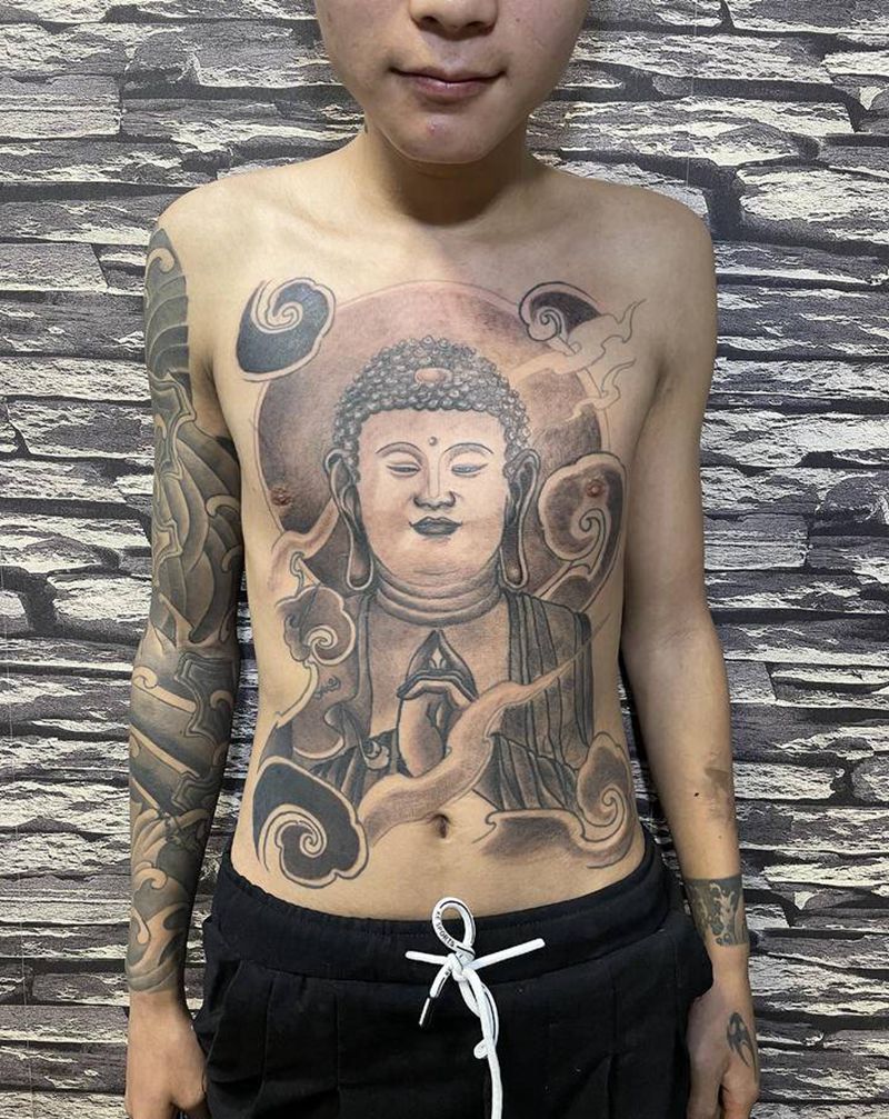 佛纹身图片_新传统纹身图案