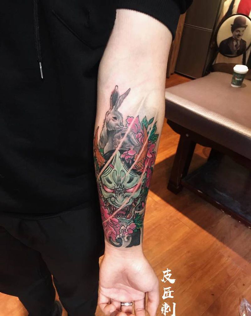 般若纹身纹身图片_手部新传统纹身图案