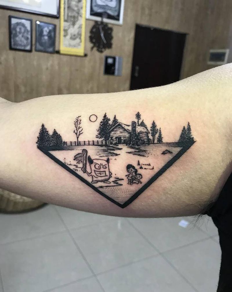 卡通纹身图片_手臂新传统纹身图案