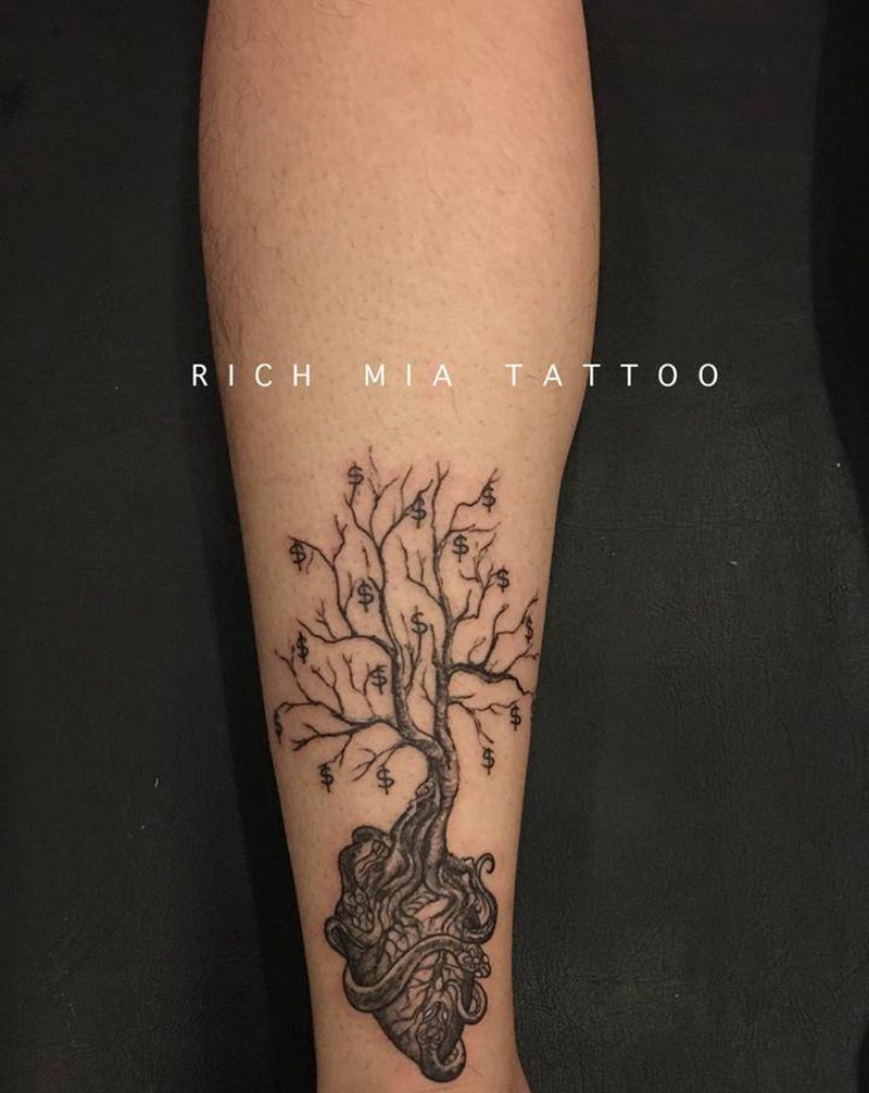 -纹身图片_腿部纹身图案