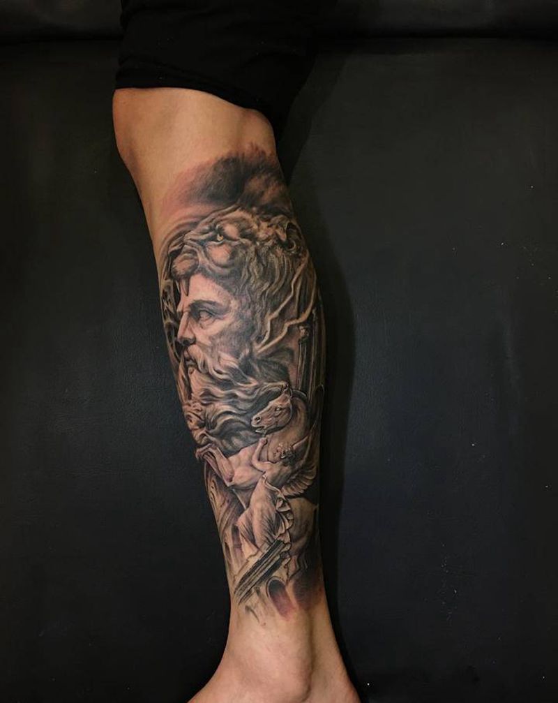 -纹身图片_腿部纹身图案