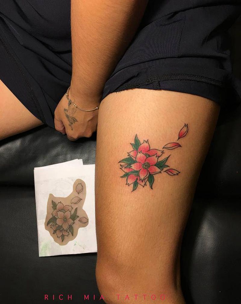 -纹身图片_腿部纹身图案