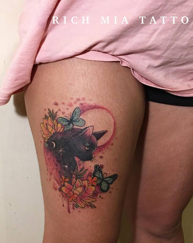 -纹身图片_腿部纹身图案