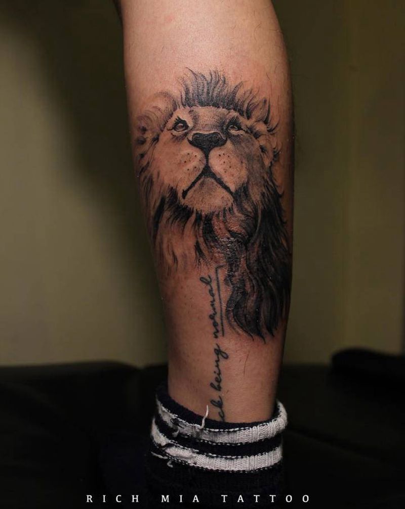 -纹身图片_腿部纹身图案