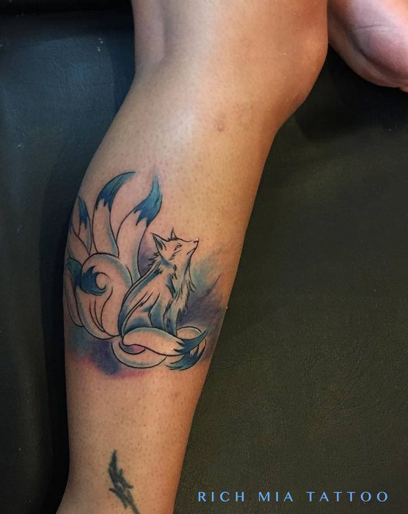 -纹身图片_腿部纹身图案