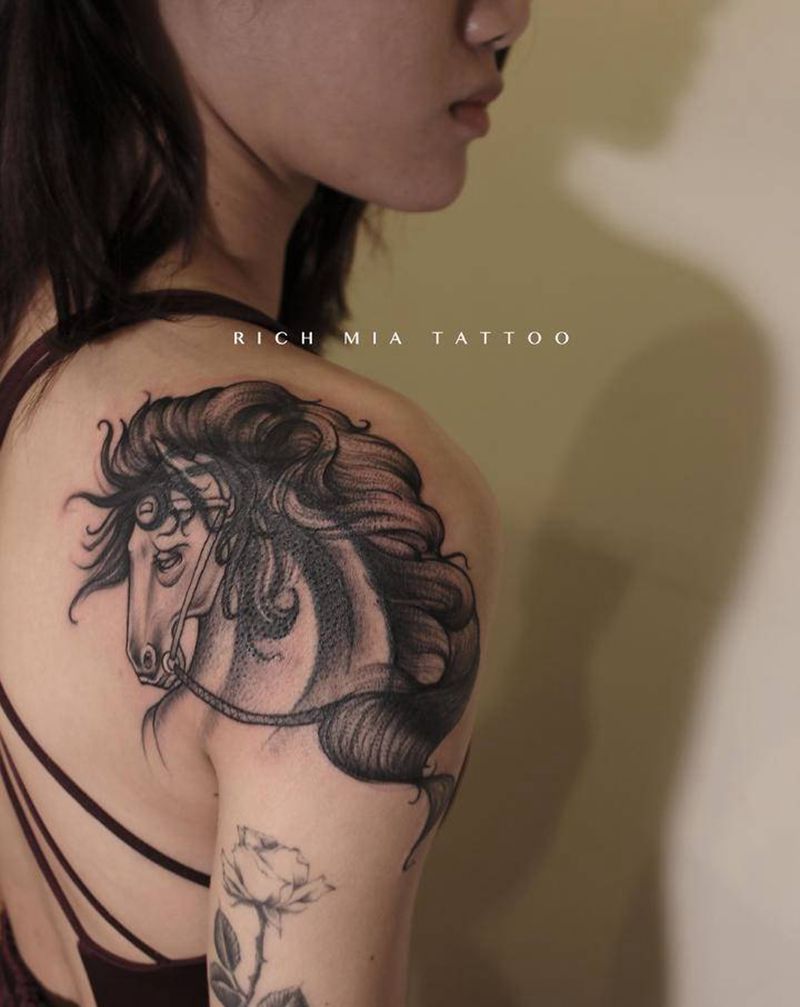 -纹身图片_肩部纹身图案