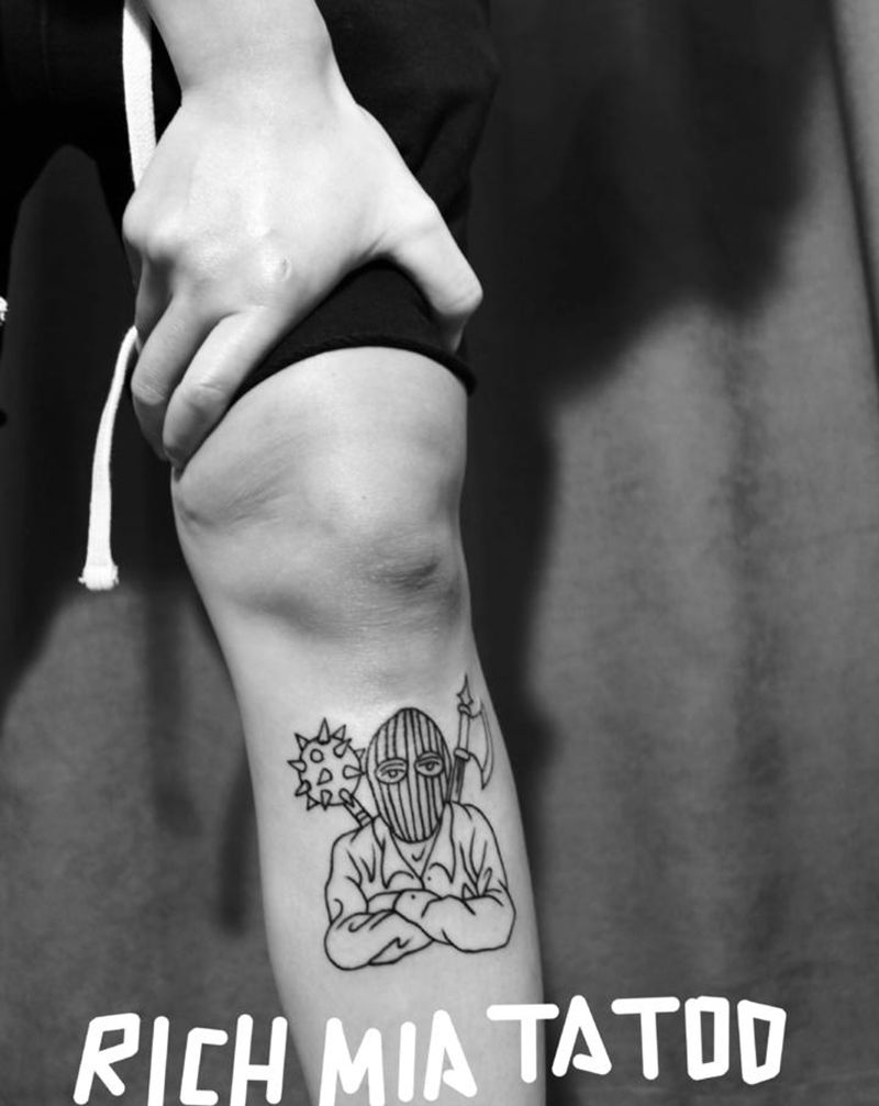 -纹身图片_腿部纹身图案