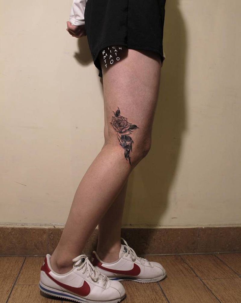 -纹身图片_腿部纹身图案