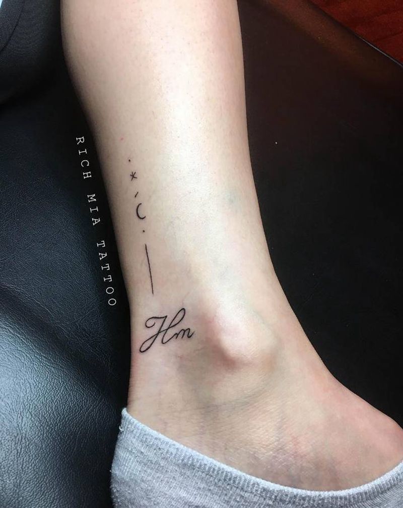 -纹身图片_脚部腿部纹身图案