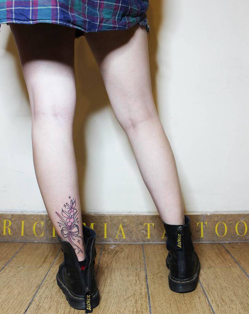 -纹身图片_腿部纹身图案