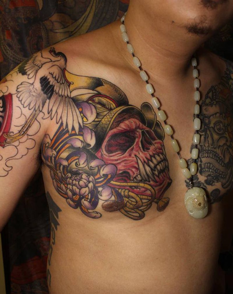 -纹身图片_胸部纹身图案