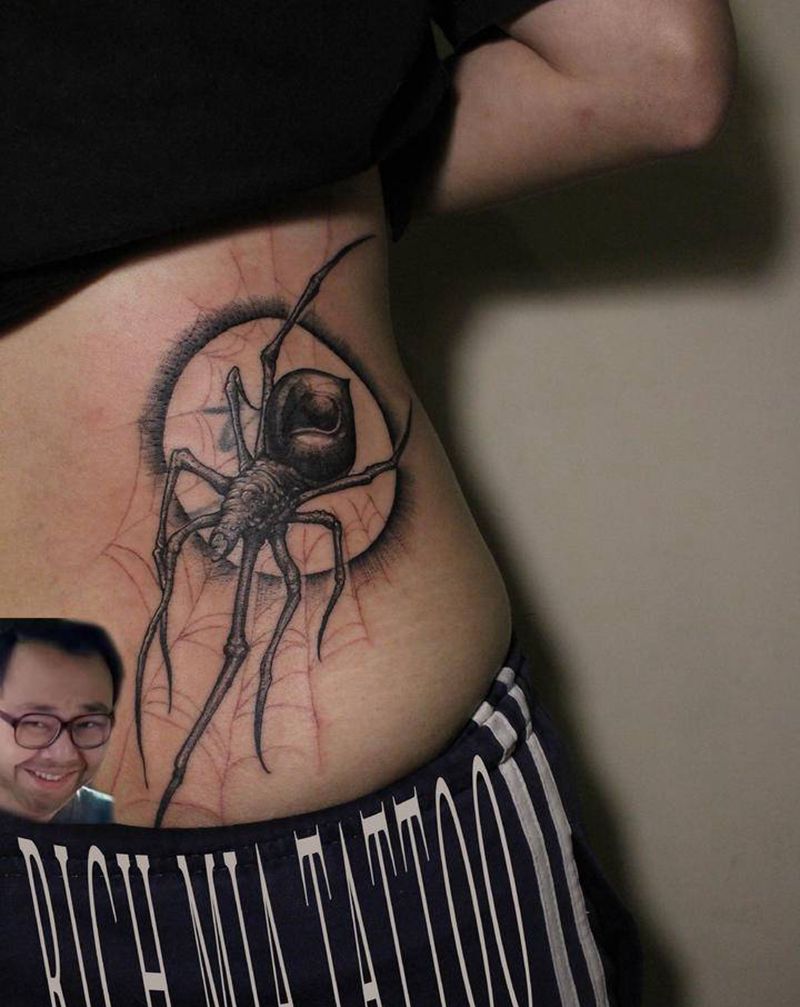 1纹身图片_腰部纹身图案