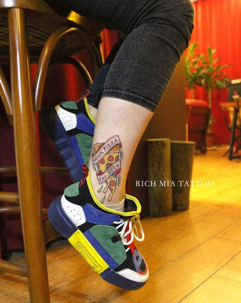 -纹身图片_腿部纹身图案