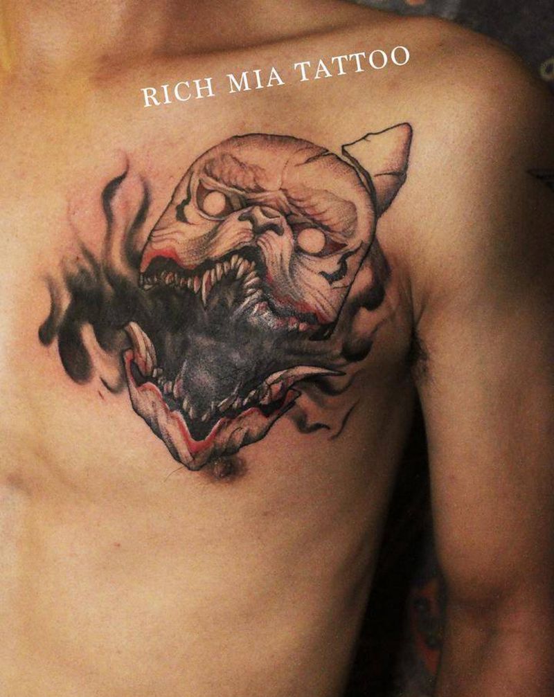 -纹身图片_胸部纹身图案