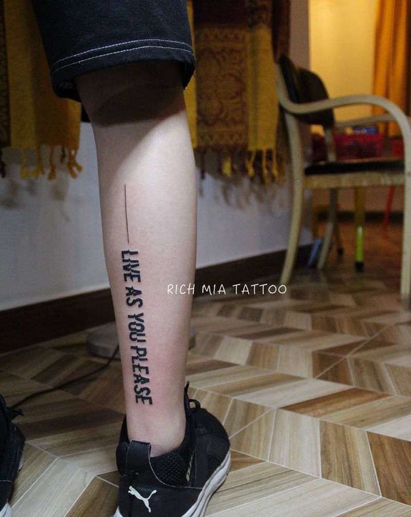 -纹身图片_腿部纹身图案