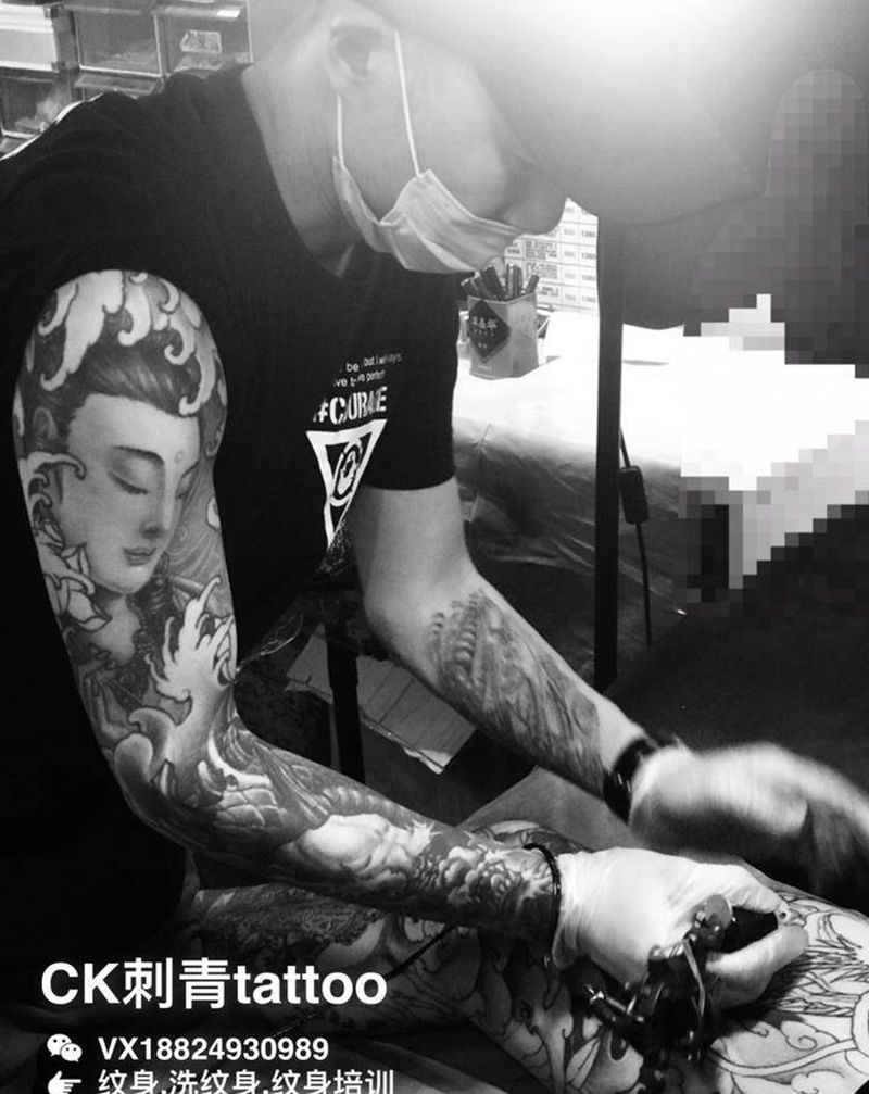 中山开发区ck刺青作品纹身图片_老传统纹身图案