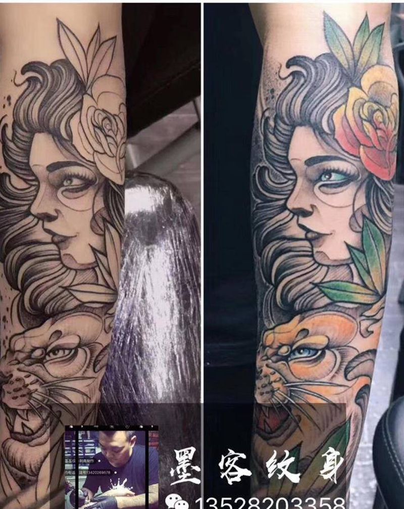 微信hd99088欢迎咨询纹身图片_手臂腿部纹身图案