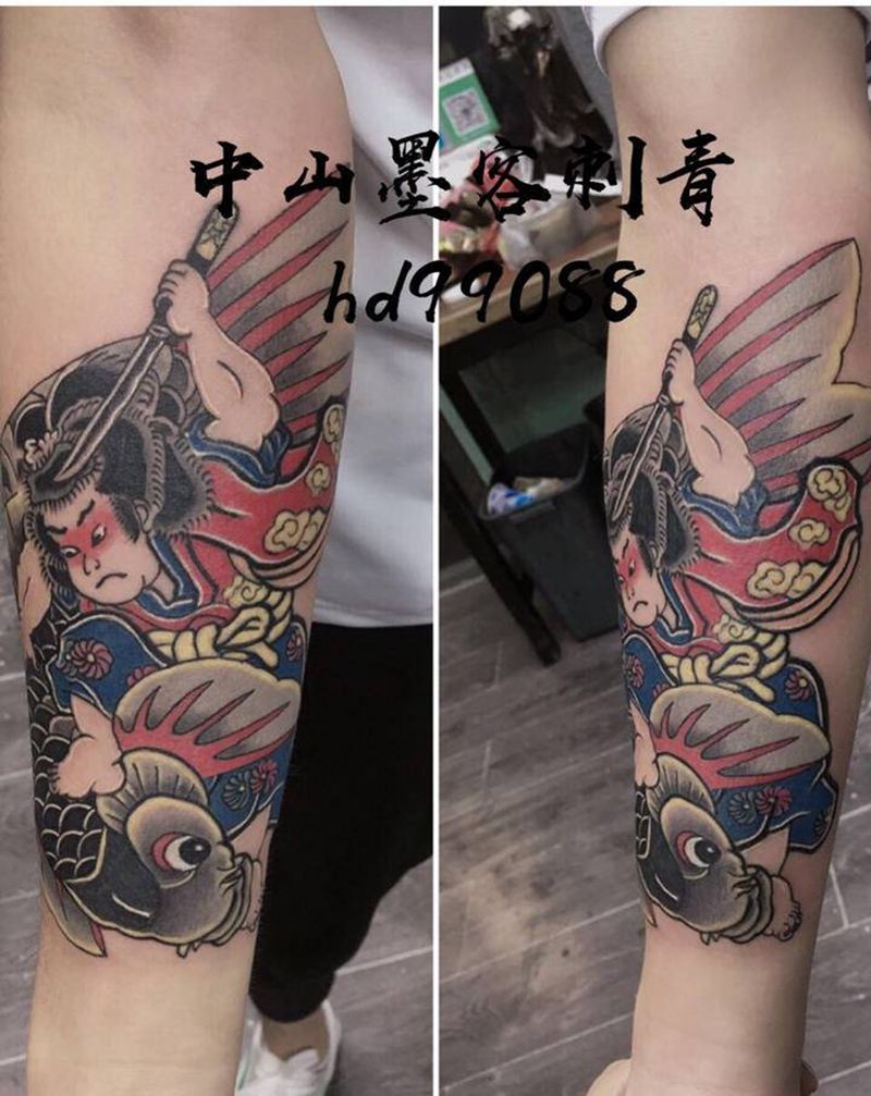 日式传统纹身图片_手臂腿部纹身图案