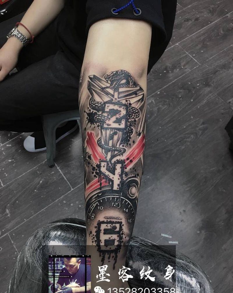 欧美小臂半包加！纹身图片_手臂纹身图案