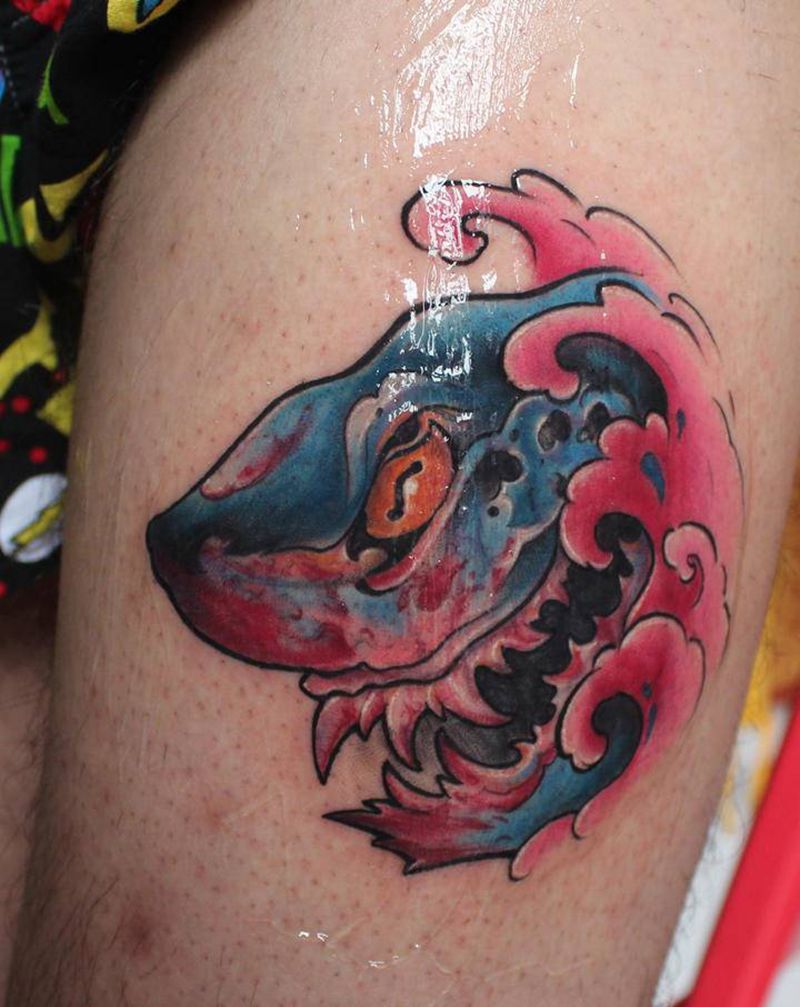 -纹身图片_腿部纹身图案