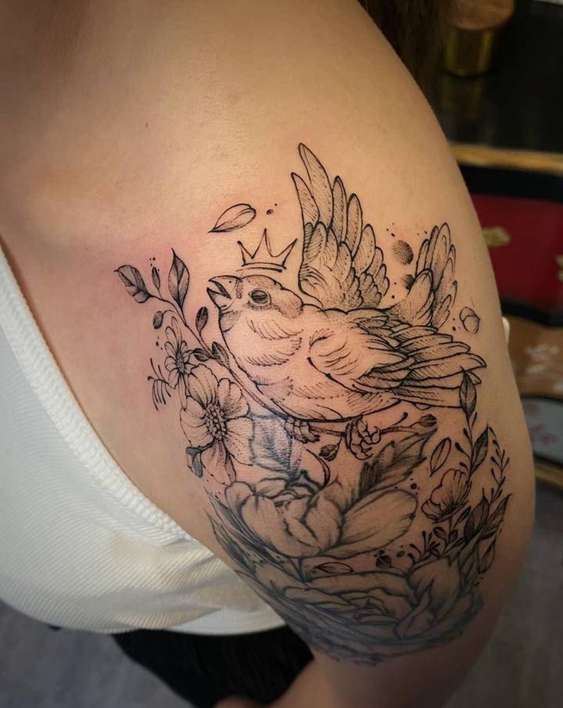 素花 添加修改纹身图片_肩部手部点刺纹身图案