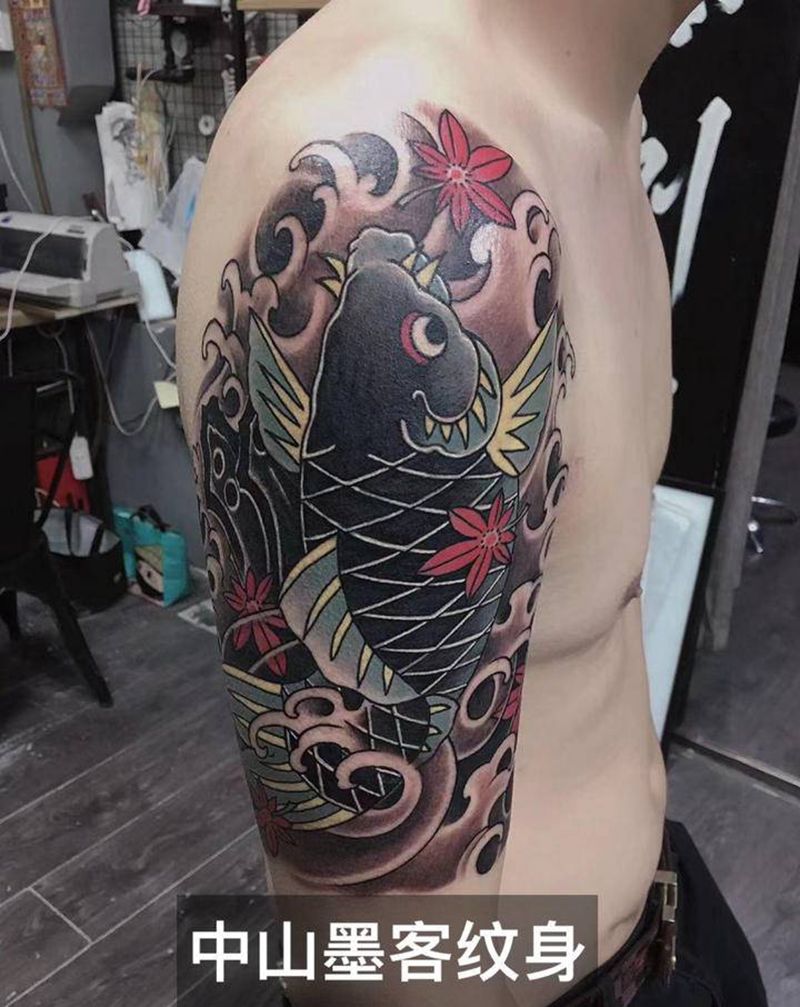 日式新传统纹身图片_手臂腿部新传统纹身图案