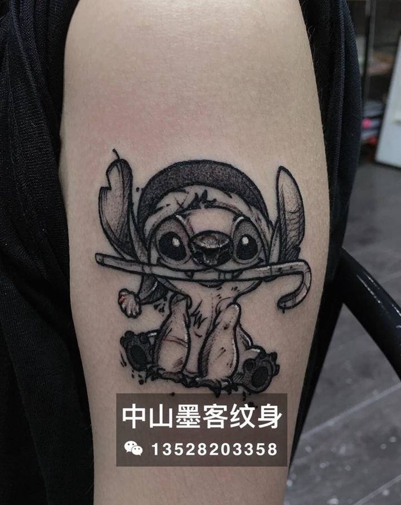 史迪仔纹身图片_手臂脚部纹身图案