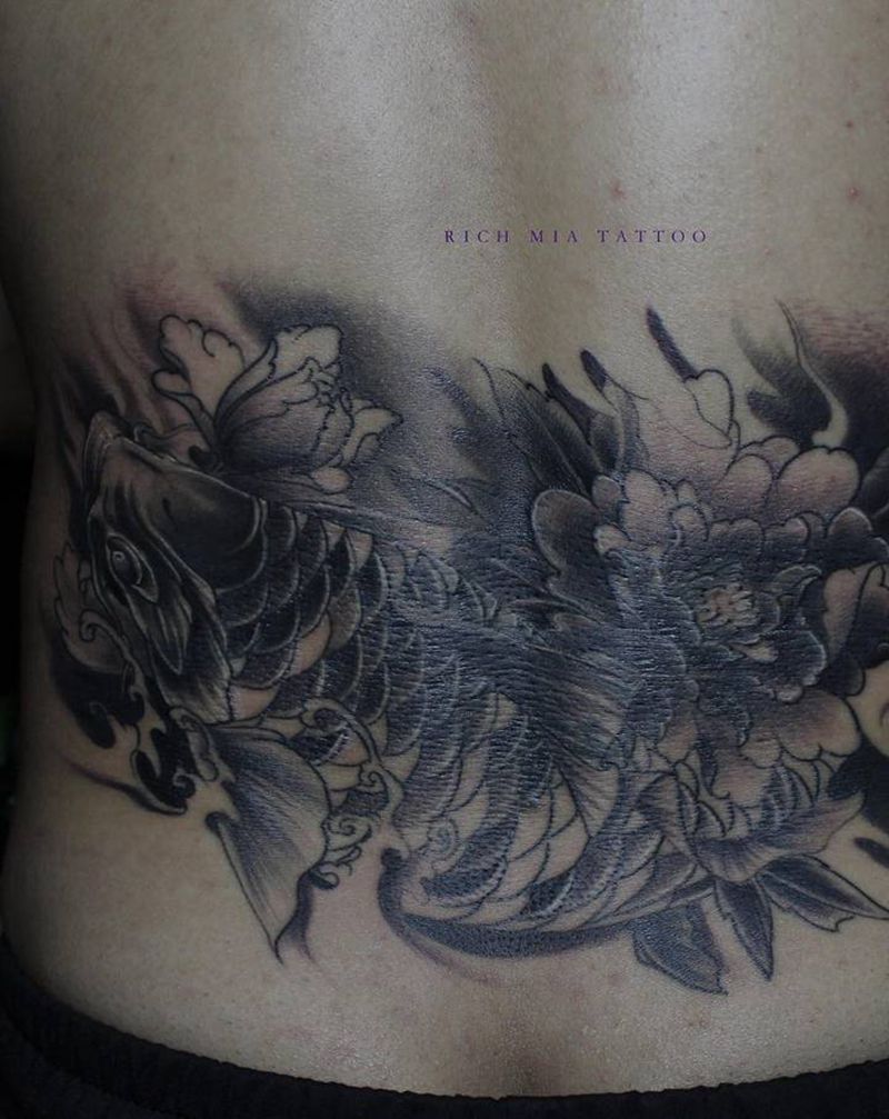 -纹身图片_腰部纹身图案