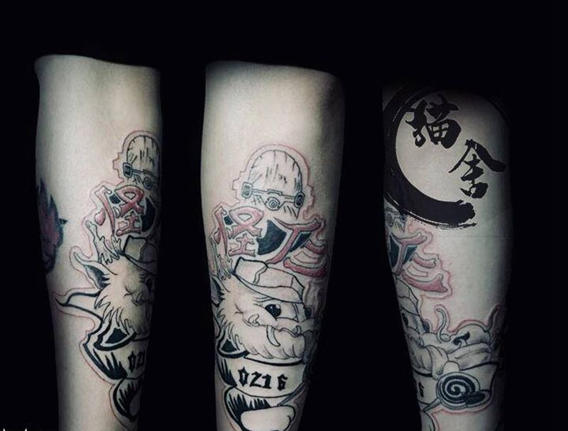 怪仁纹身图片_手臂New School纹身图案