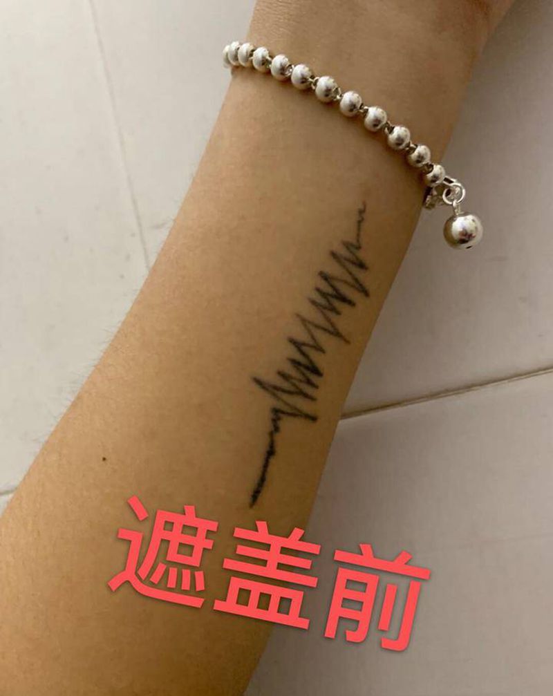 遮盖旧图纹身图片_手臂老传统纹身图案