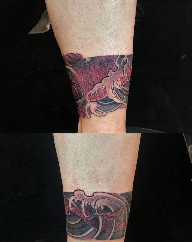 脚环（鱼系）纹身图片_脚部纹身图案