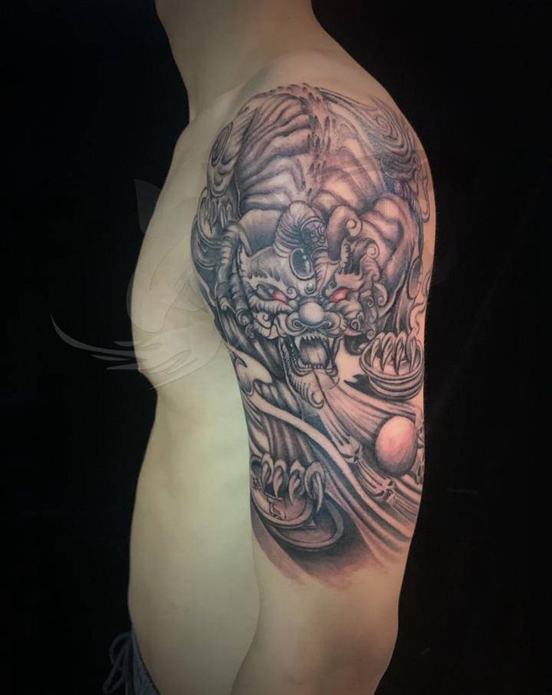 貔貅纹身图片_手臂纹身图案