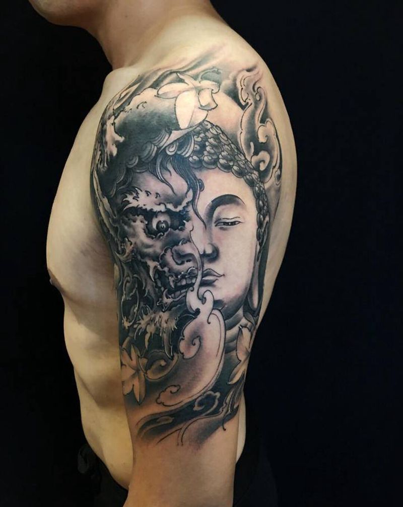 手臂纹身纹身图片_手臂新传统纹身图案