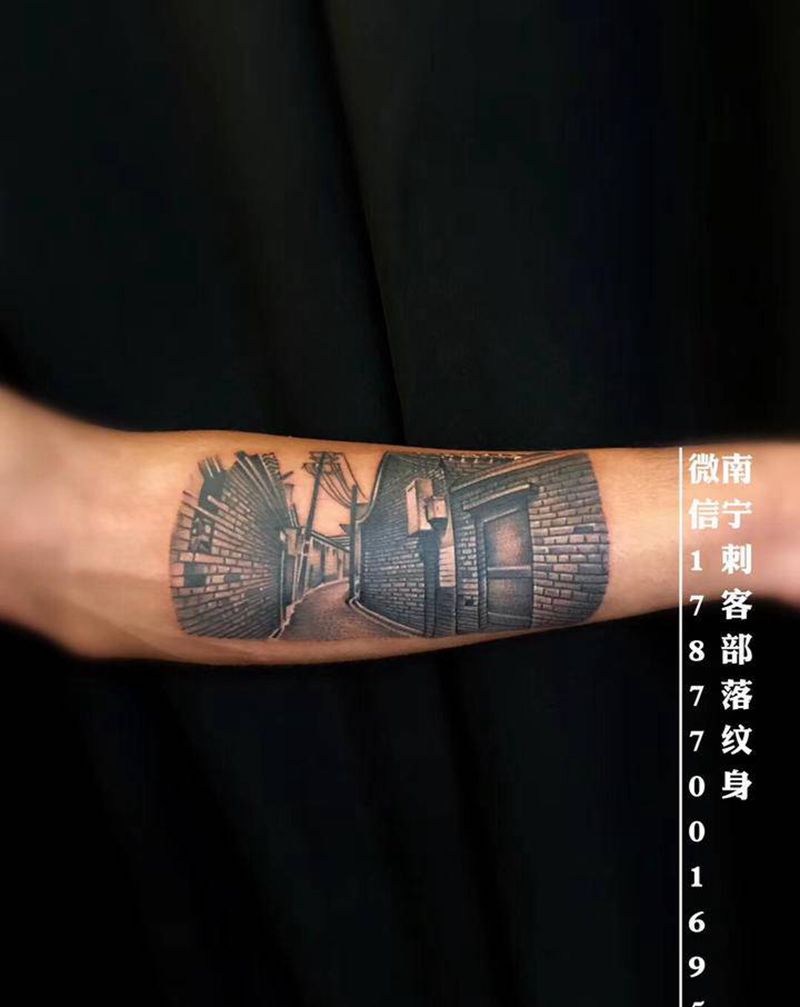 小臂纹身纹身图片_手臂手部新传统欧美写实纹身图案