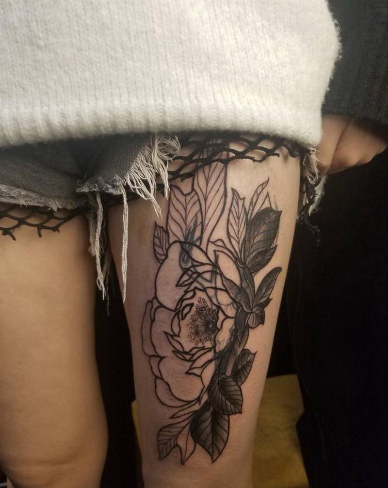 素花（未完成）纹身图片_几何纹身图案