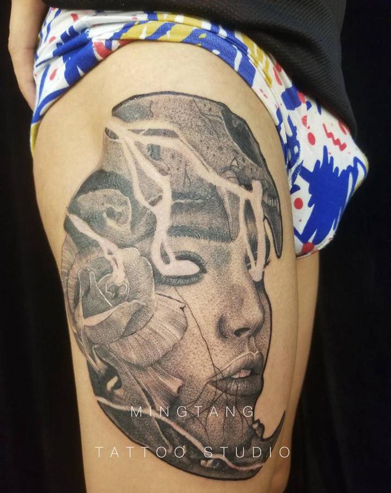 欧美肖像纹身图片_欧美写实纹身图案